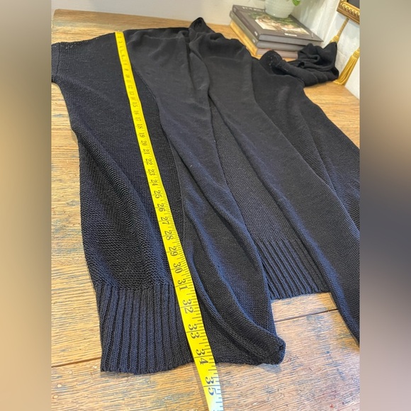 SARAH PACINI – Black Open-Front Knit Cardigan – One Size - Picture 16 of 16